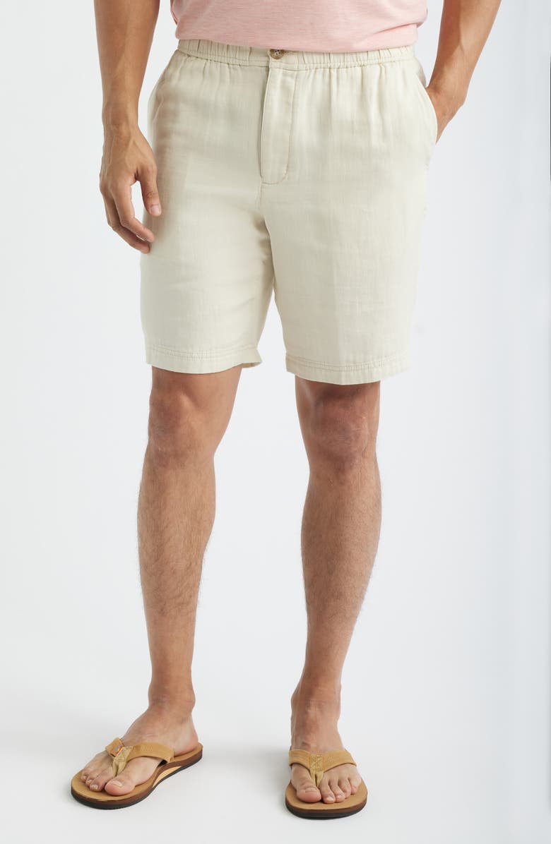 Tommy Bahama Bora Beach 9-Inch Cotton Gauze Shorts, Main, color, Bleached Sand