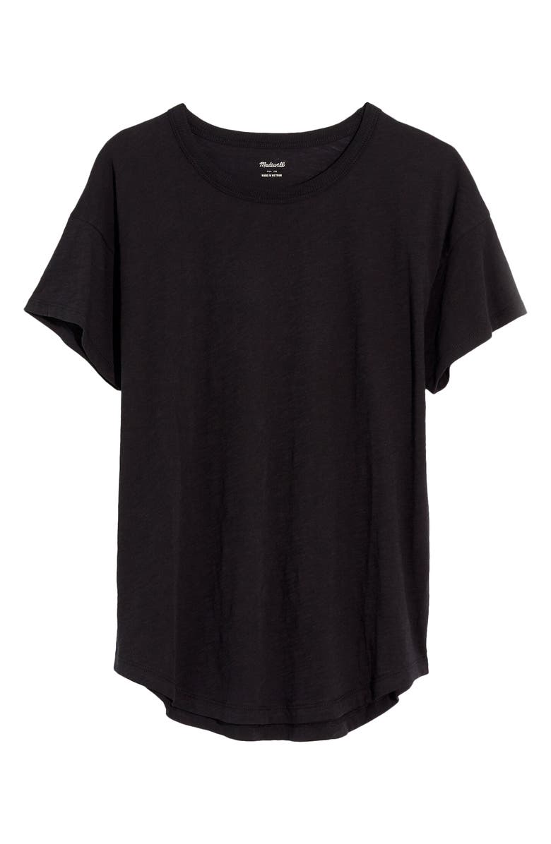 Madewell Whisper Cotton Crewneck T-Shirt, Alternate, color, True Black