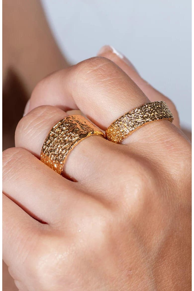 Hula Wide Ring, Alternate, color, Gold Vermeil