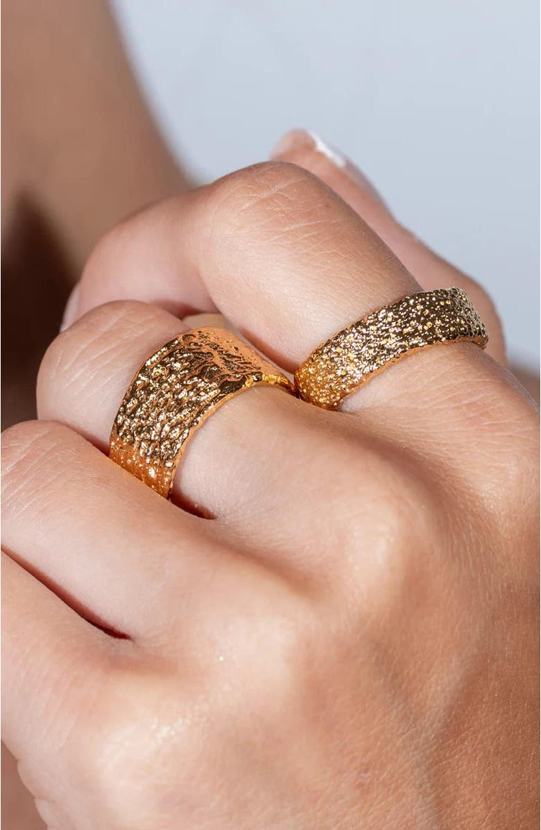 Lucy Quartermaine Hula Wide Ring, Alternate, color, Gold Vermeil