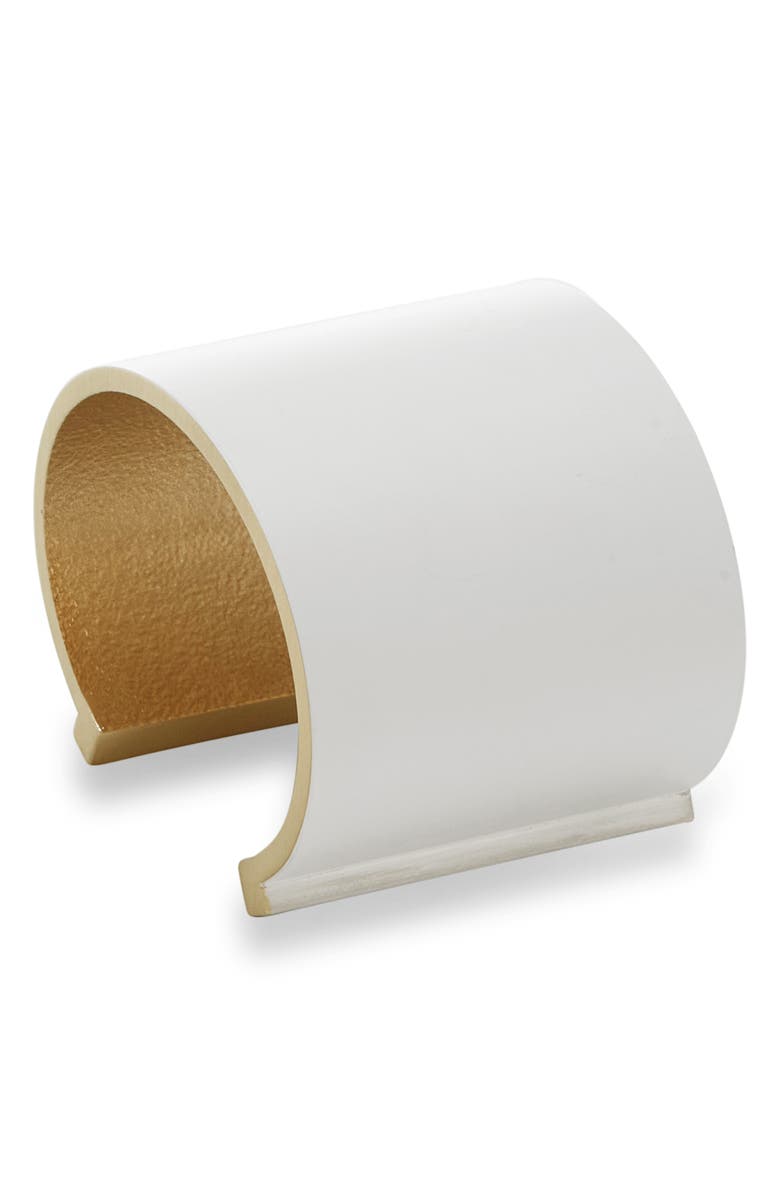 TOM FORD Brass Cuff Bracelet, Alternate, color, White Pearl