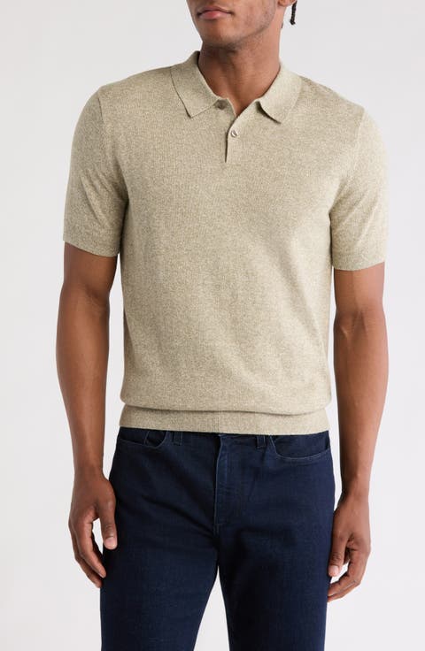 Organic Cotton & Cashmere Blend Sweater Polo