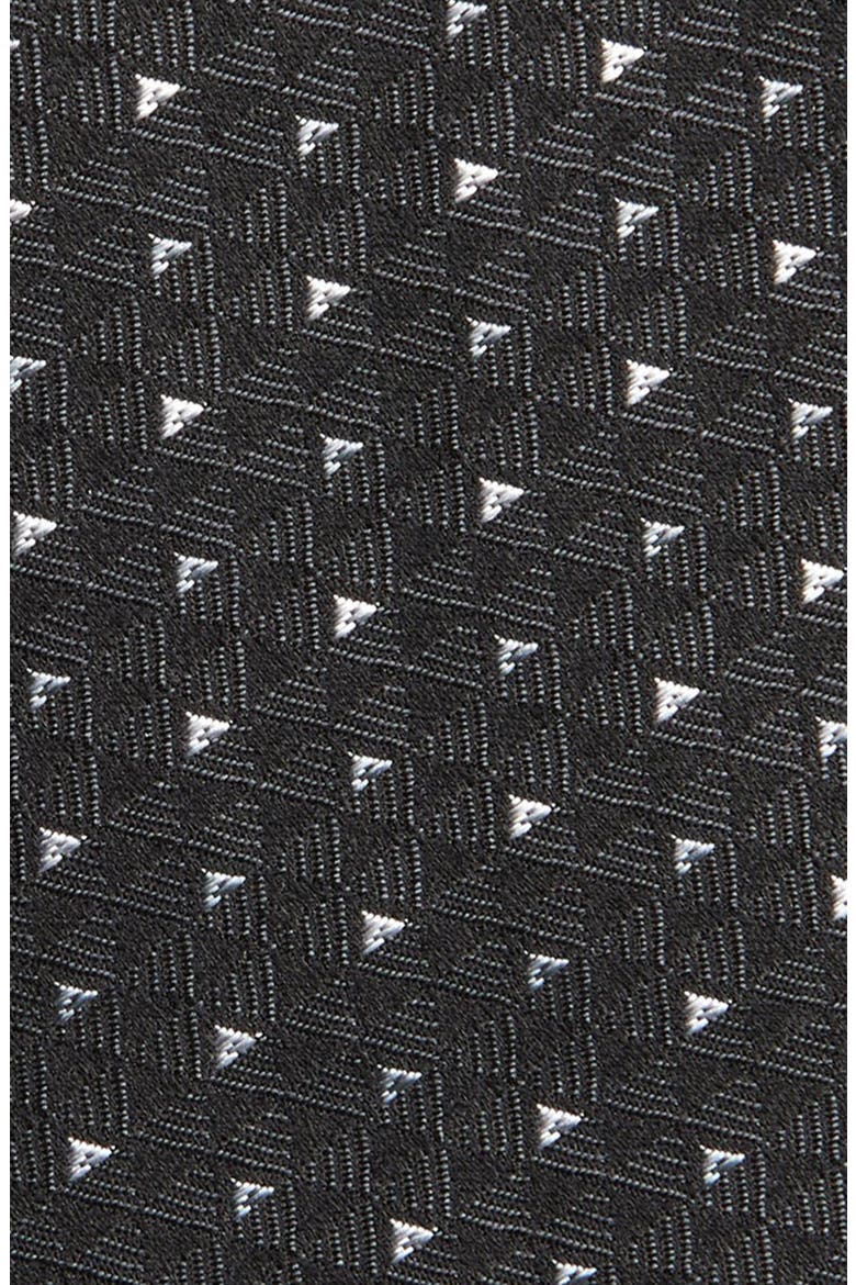 Jermyn St. Jacqards Geometric Pattern Silk Tie, Alternate, color, BLACK