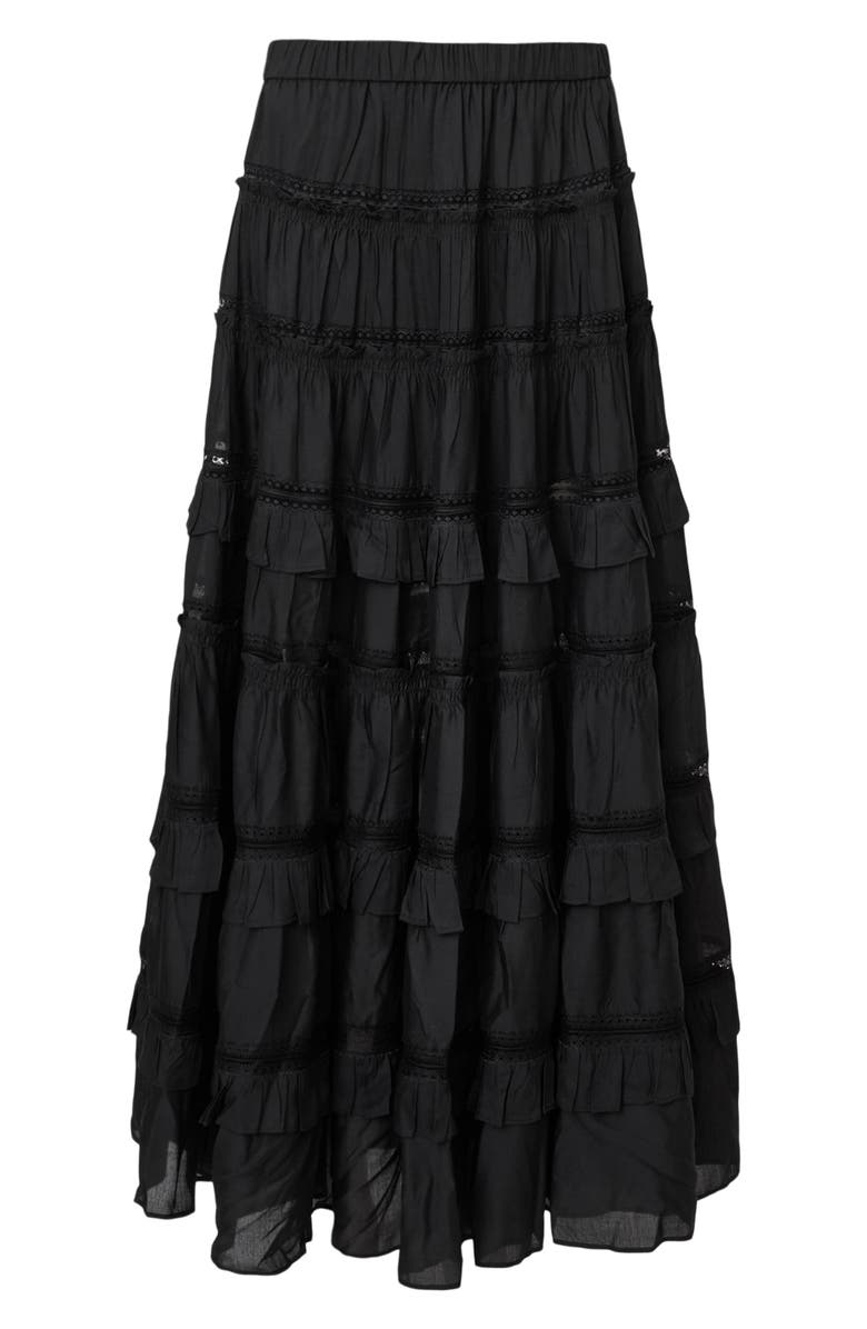 AllSaints Talia Tiered Maxi Skirt, Alternate, color, 
