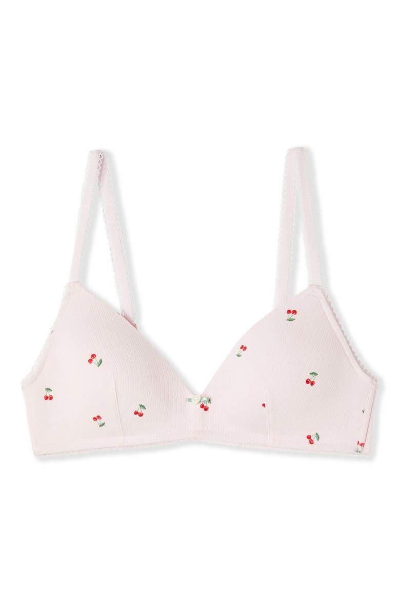 Sleepover Wireless Stretch Cotton Triangle Bra, Alternate, color, IMP FOND ROSE