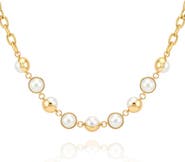 Vince Camuto Imitation Pearl Orb Collar Necklace