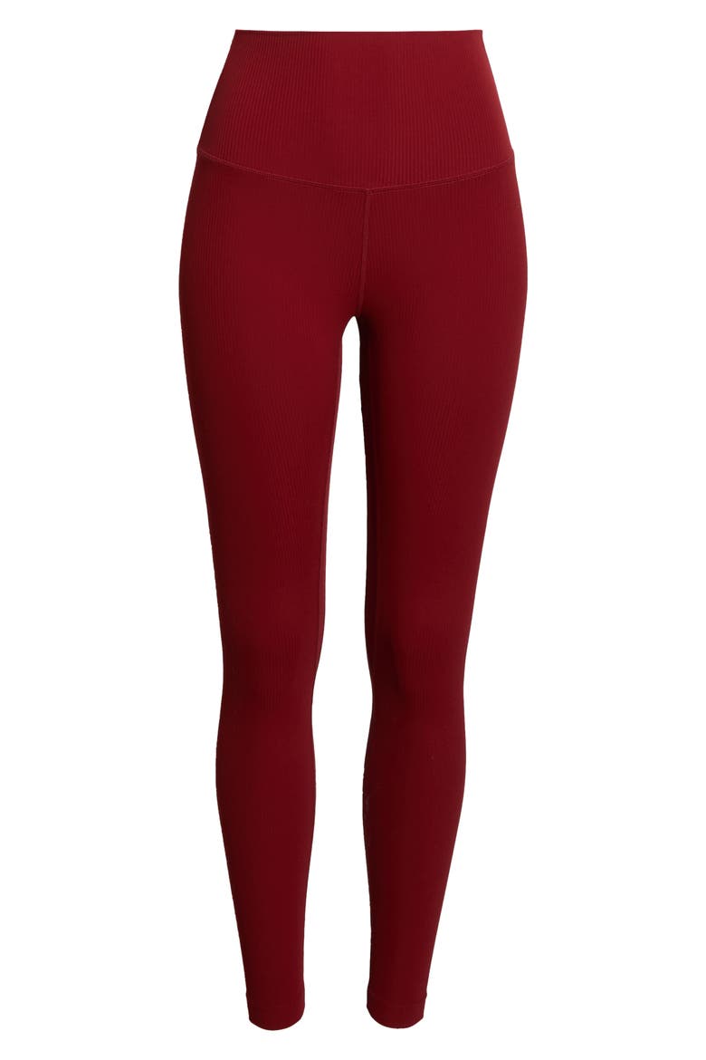 Ribbed Leggings, Alternate, color, MERLOT