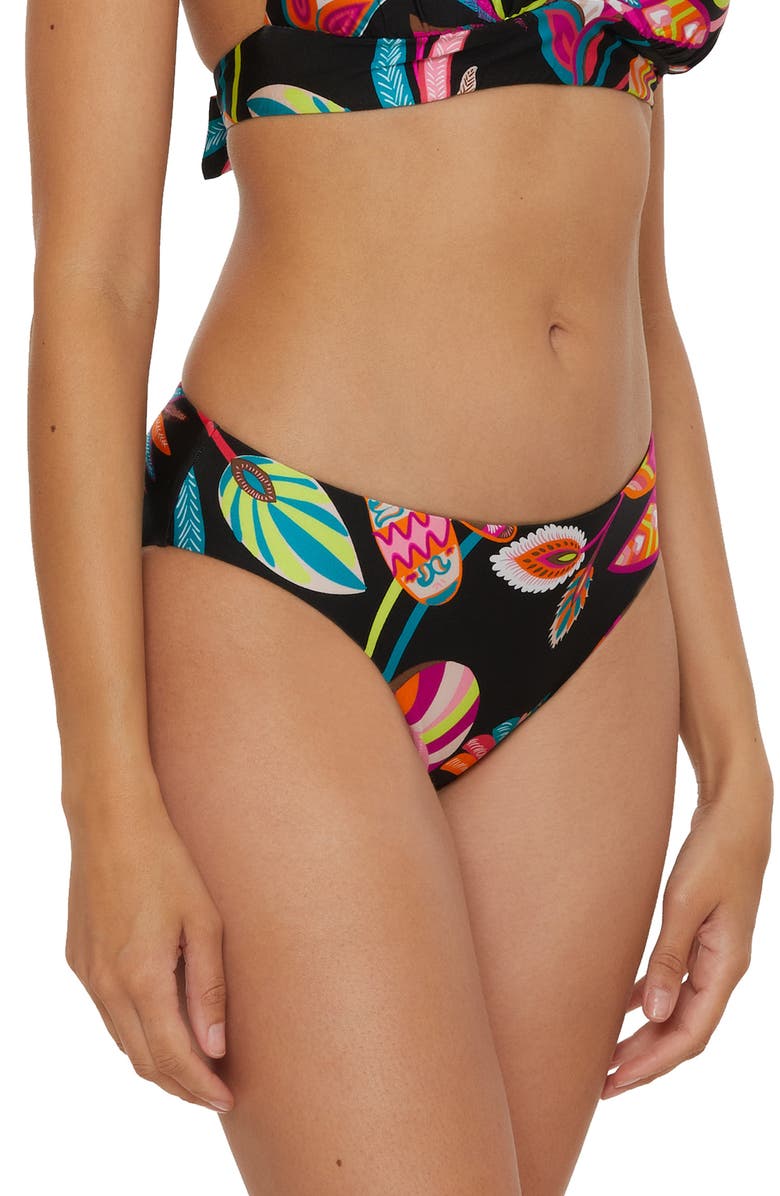 Trina Turk Luminary Reversible Hipster Bikini Bottoms, Alternate, color, Black Multi