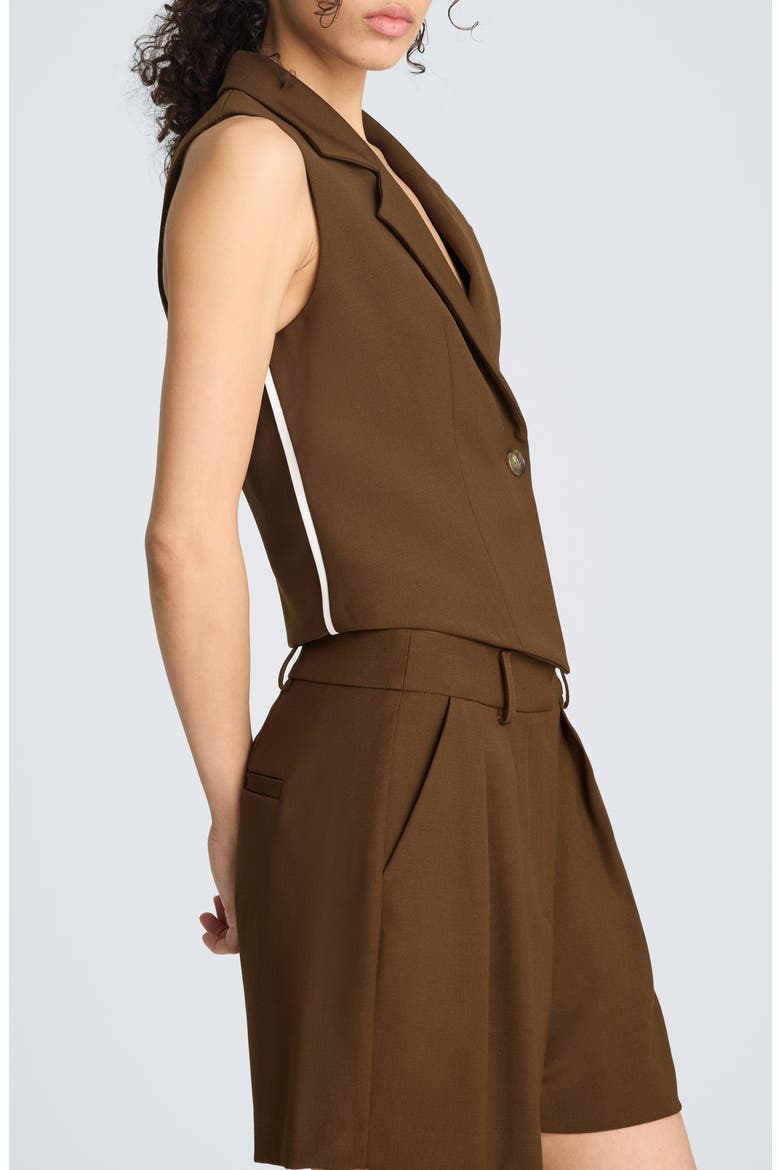 Notch Collar Vest, Alternate, color, BRUNETTE
