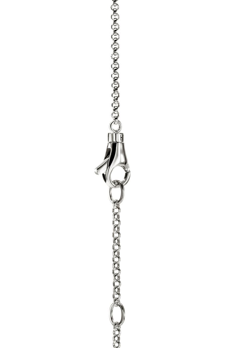 John Hardy Pavé Diamond Spear Station Necklace, Alternate, color, Silver
