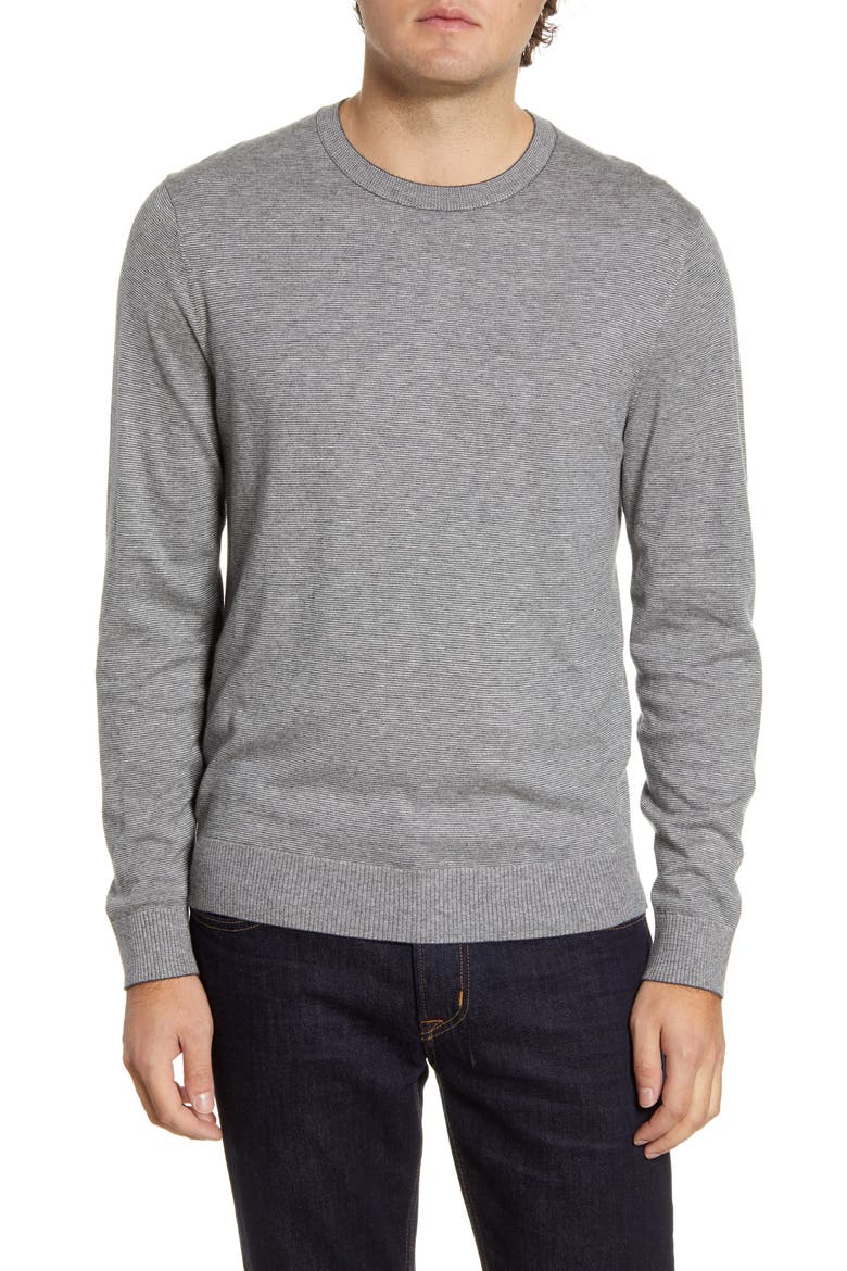 Lightweight Stripe Sweater, Main, color, GREY FEEDER STRIPE
