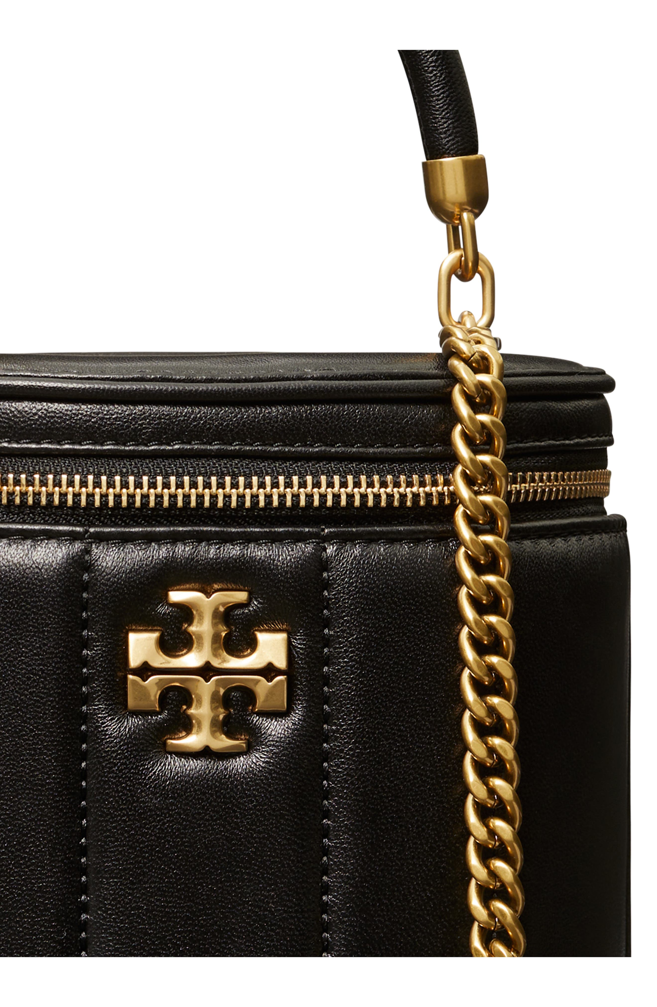 Tory Burch Kira Quilted Leather Vanity Case, Alternate, color, 