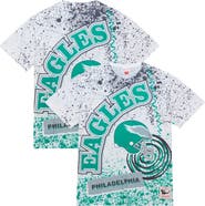 Mitchell & Ness Men's Mitchell & Ness White Philadelphia Eagles Big & Tall Allover Print T-Shirt