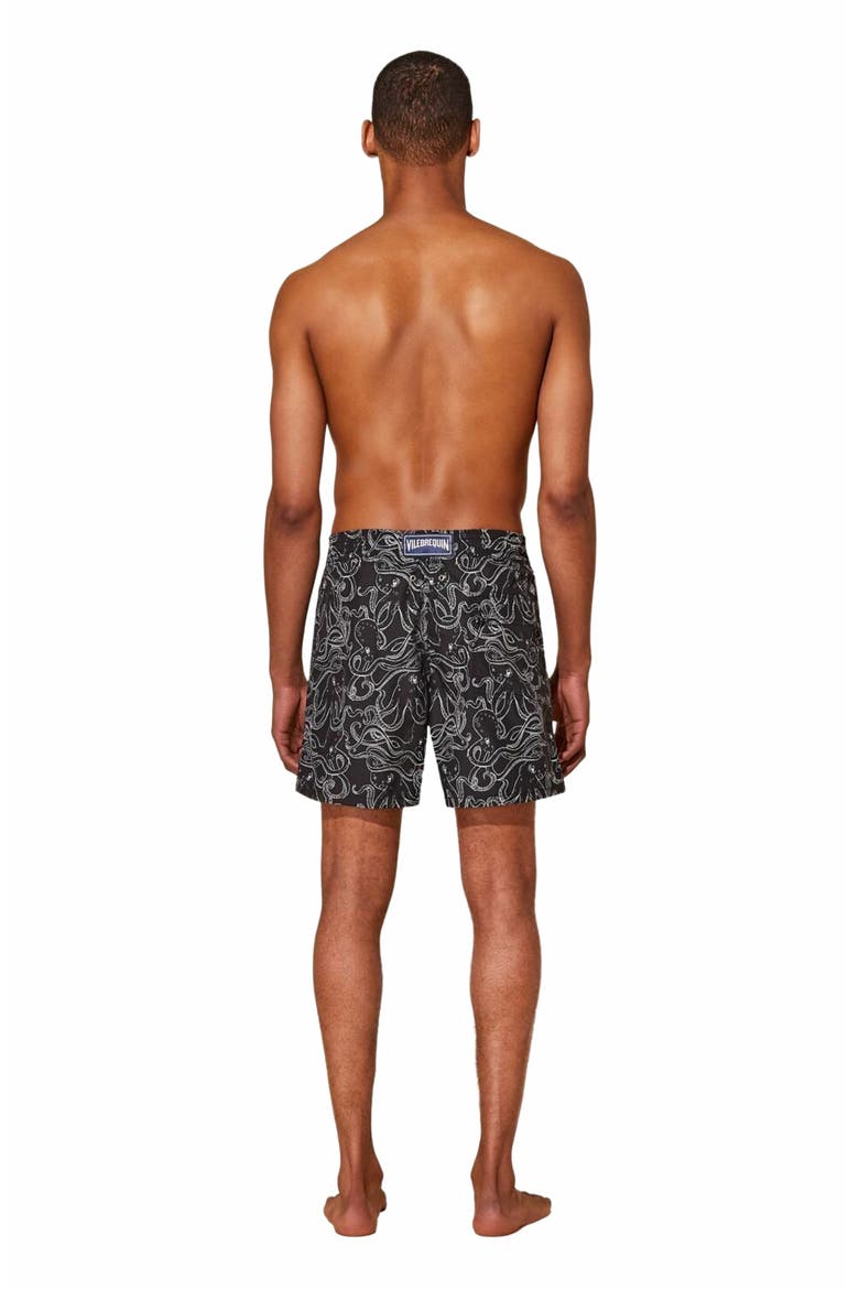Men's Black Octopus Swim Trunks, Alternate, color, NOIR