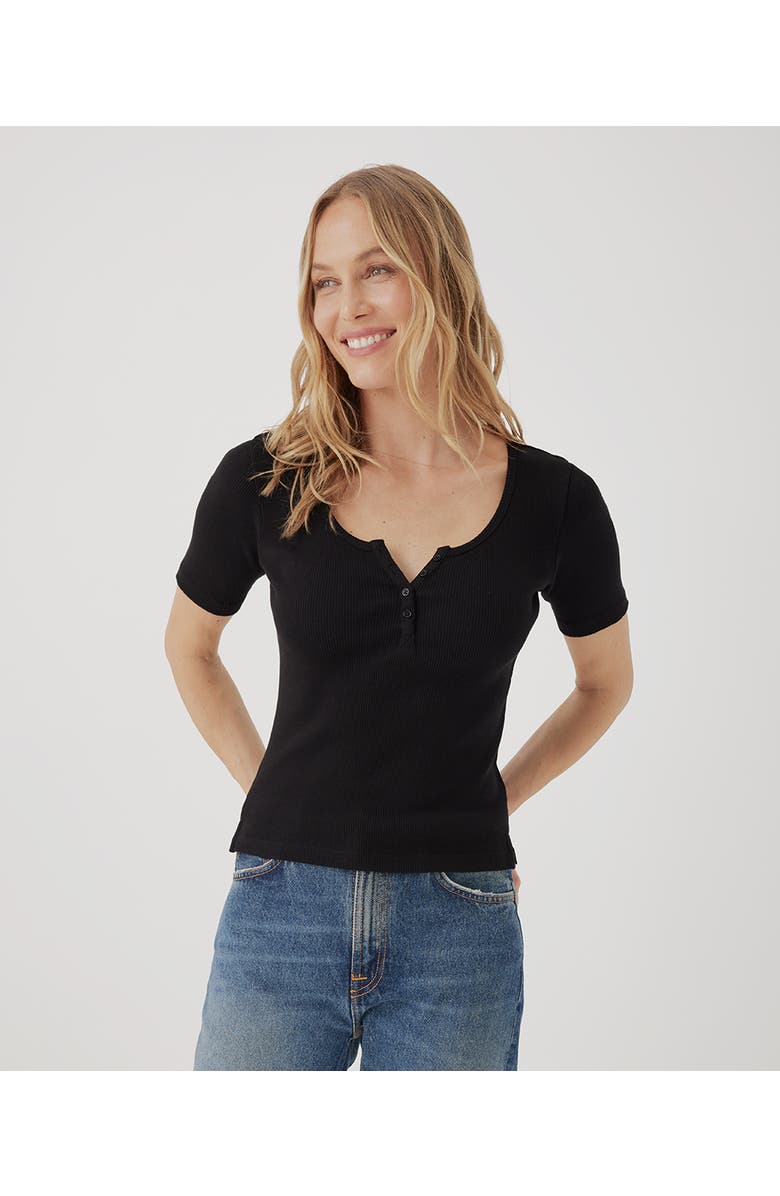 Pact Organic Cotton Favorite Rib Henley Top, Main, color,