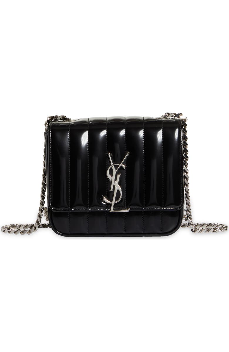 Saint Laurent Small Vicky Quilted Crossbody Bag, Main, color,
