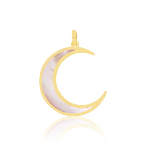 Mother of Pearl Crescent Moon Charm