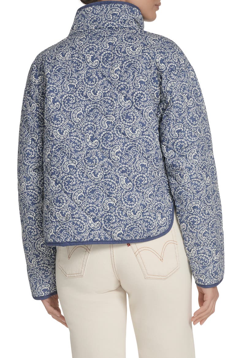 Quilted Cotton Jacket, Alternate, color, BLUE INDIGO EGRET PAISLEY
