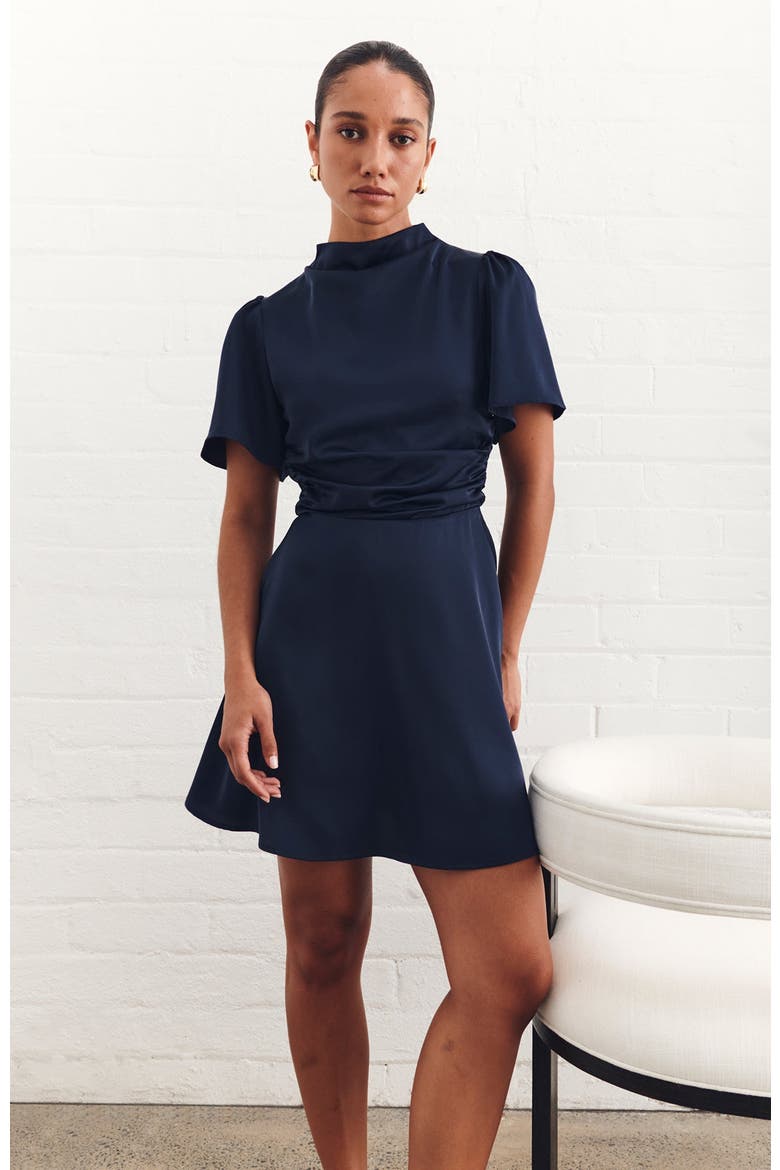 Saray Mini Dress, Alternate, color, Navy Blue