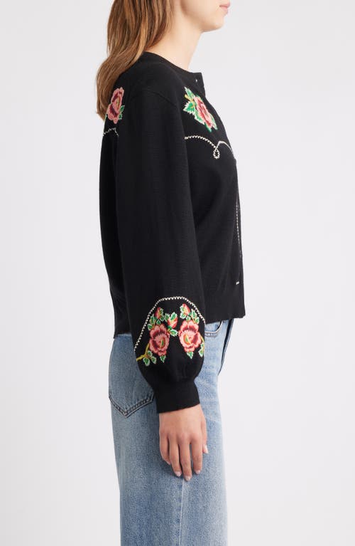 The Great The Rose Western Cardigan In Black