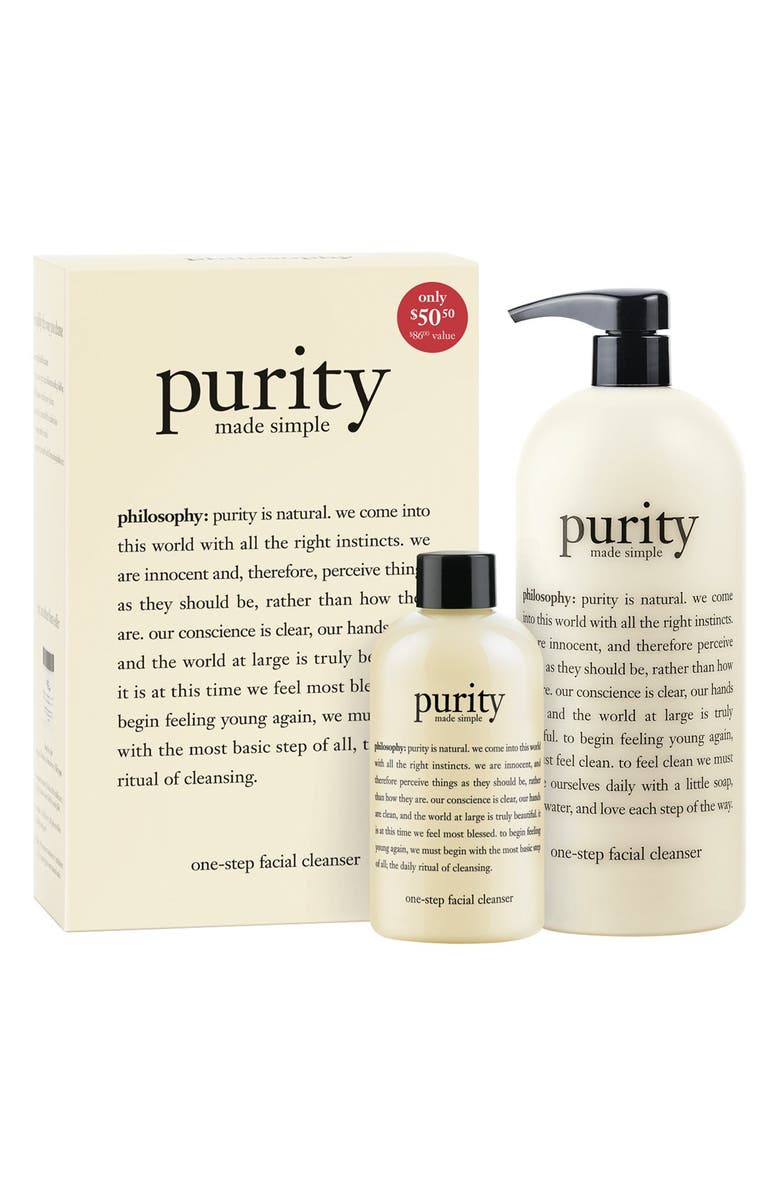 philosophy 'purity made simple' one-step facial cleanser duo, Main, color, 