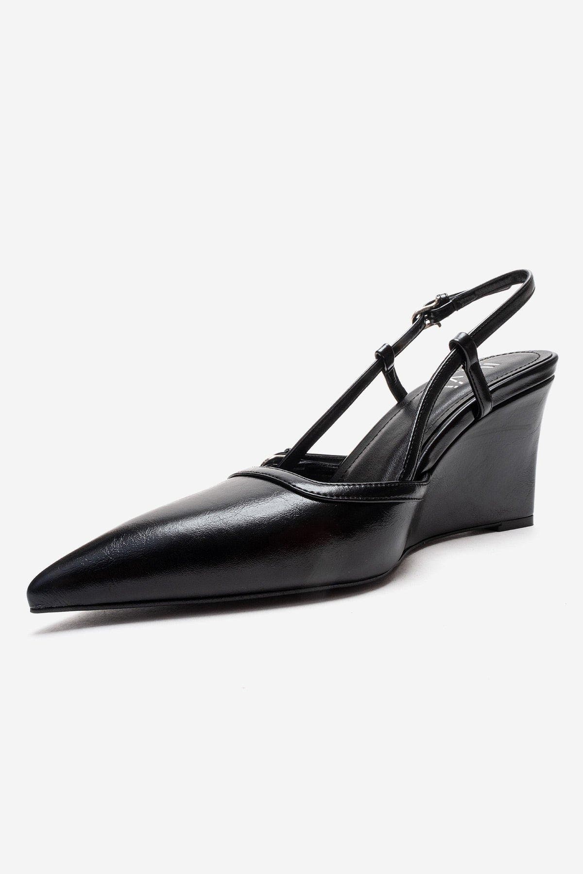 Celia Pointed Toe Wedge Pump, Alternate, color, Black