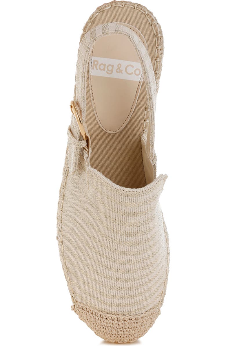 Rag & Co Zalli Slingback Espadrille Flat, Alternate, color, Beige