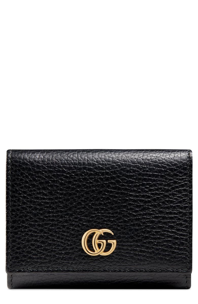 Gucci Petite Leather French Wallet, Main, color,