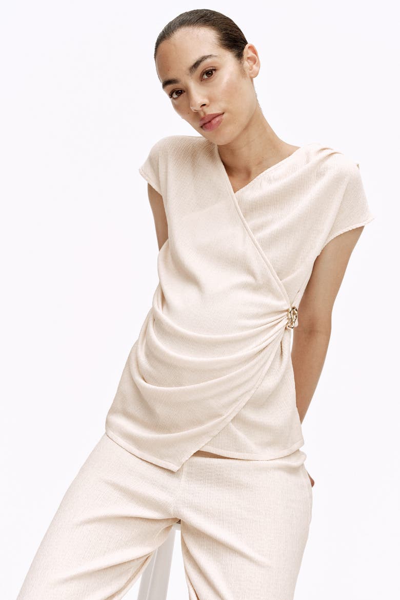 Mama 2-piece Crinkled Jersey Set, Alternate, color, Light beige