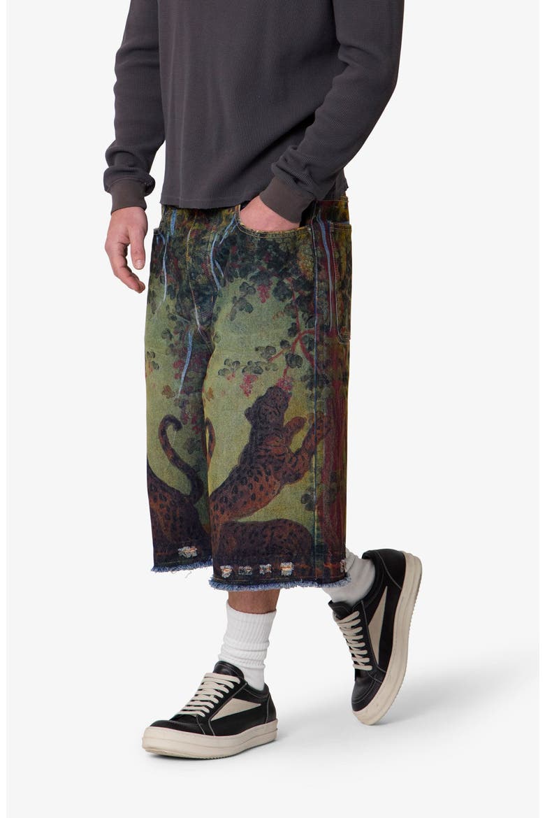 Ultra Baggy Denim Shorts, Alternate, color, MULTI