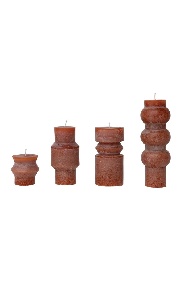 Storied Home Unscented Pillar Candle, Main, color, Orange
