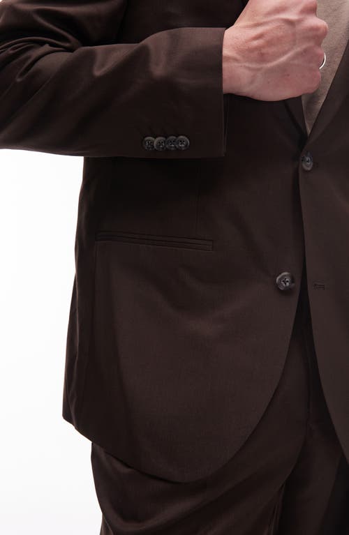Topman Relaxed Fit Sport Coat In Brown