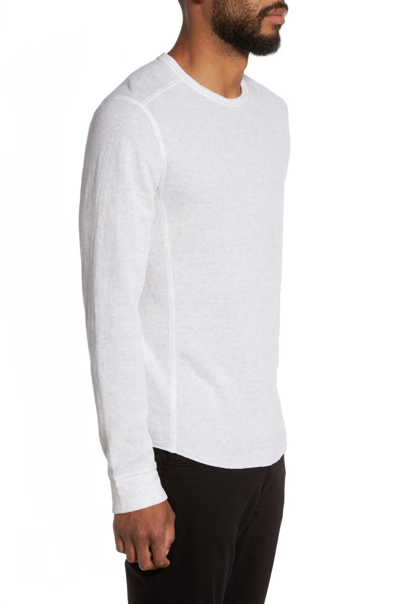 Vince Double Knit Slim Fit Long Sleeve T-Shirt, Alternate, color, H Optic White
