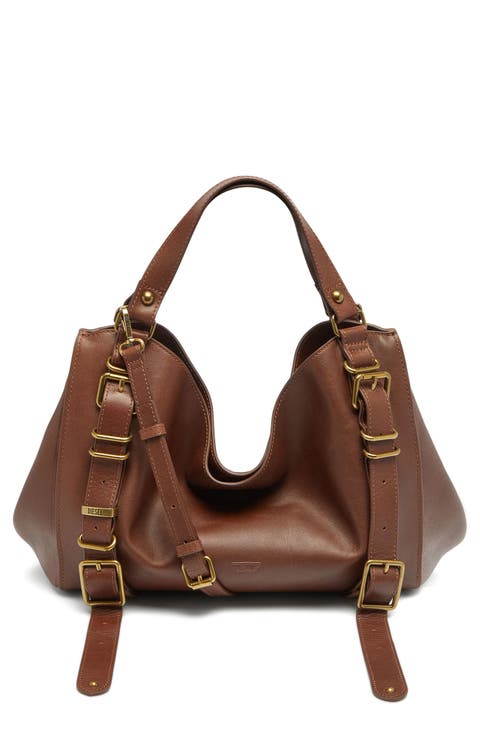 D-One Leather Top Handle Bag