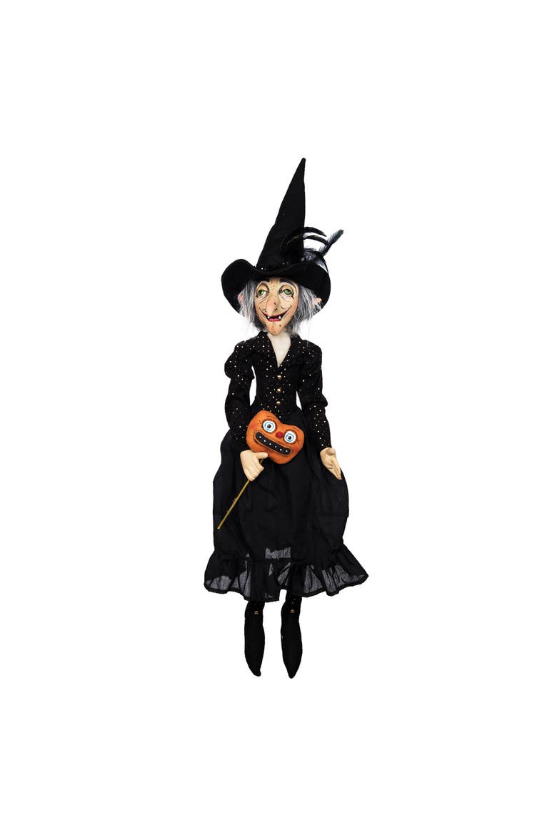 Shasta Witch Joe Spencer Gathered Traditions Halloween Figurine 45", Main, color, Black