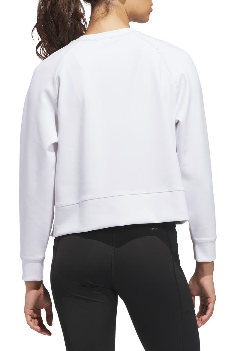 Beyond the Course Side-Snap Sweatshirt, Alternate, color, WHITE