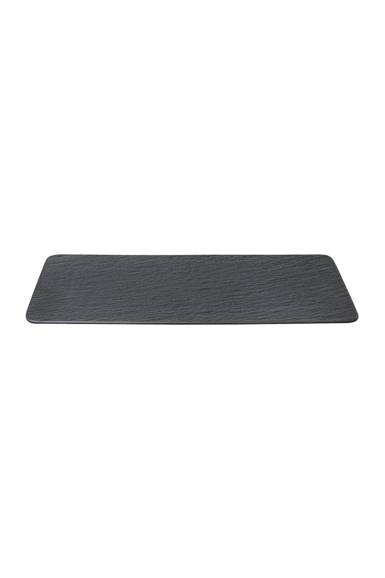 Manufacture Rock Rectangular Serving Plate, Alternate, color, black