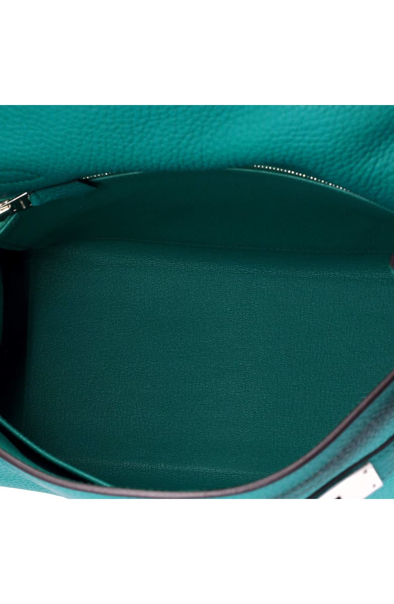 Pre-Owned Hermes Kelly Handbag Blue Clemence with Palladium Hardware 28, Alternate, color, Bleu Paon