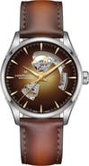 Hamilton Jazzmaster Open Heart Automatic Leather Strap Watch