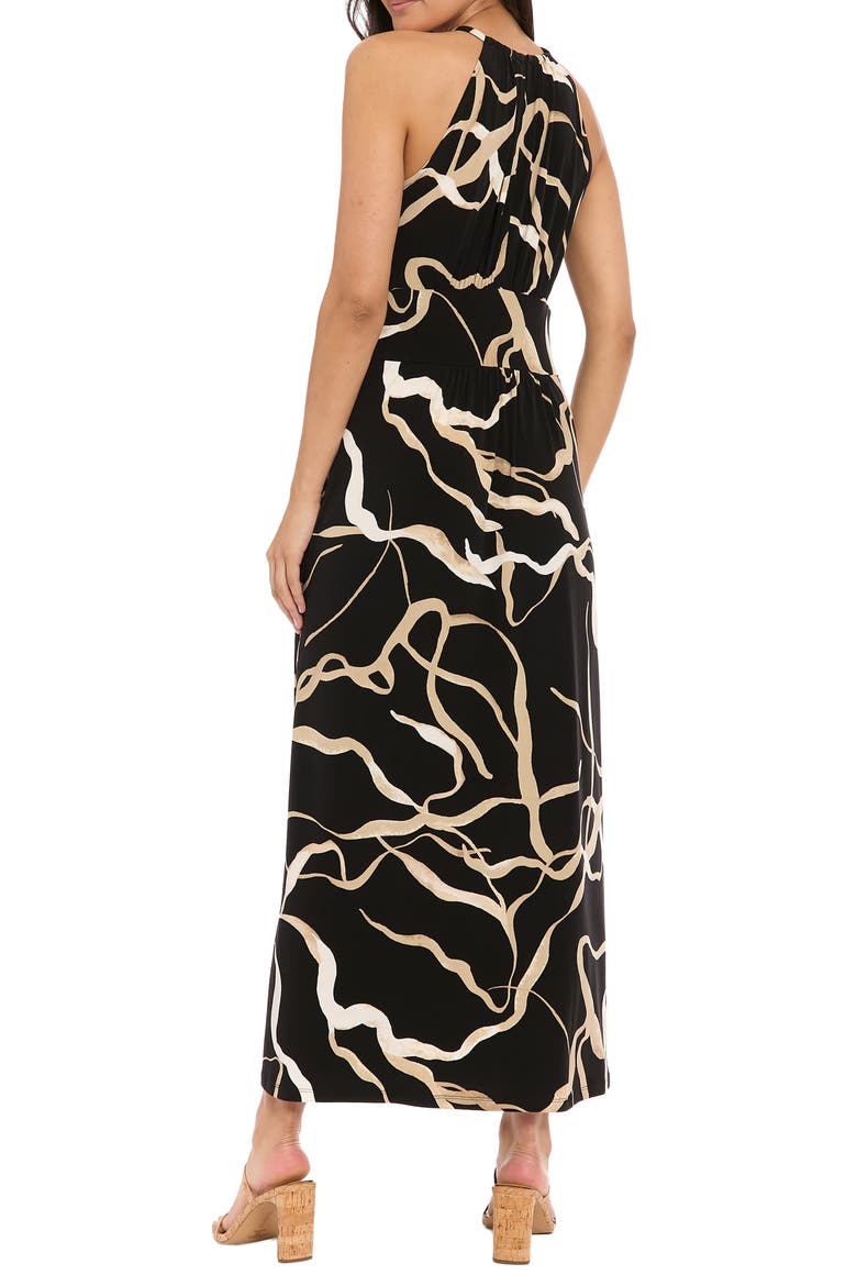 Morris Abstract Print Sleeveless Jersey Maxi Dress, Alternate, color, BLACK ONYX/ NOMAD
