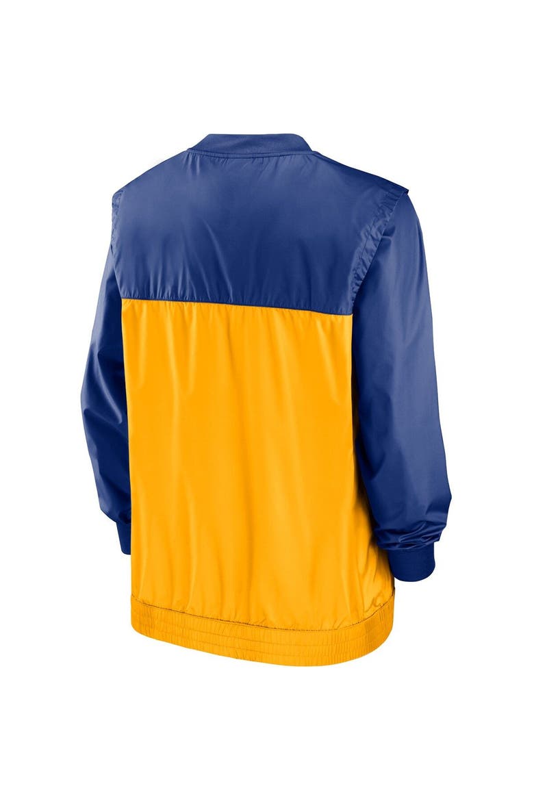 Men's Nike Royal/Gold Milwaukee Brewers Cooperstown Collection V-Neck Pullover Windbreaker, Alternate, color, Royal