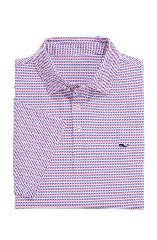 Vineyard Vines Fish Print Sankaty Performance Polo