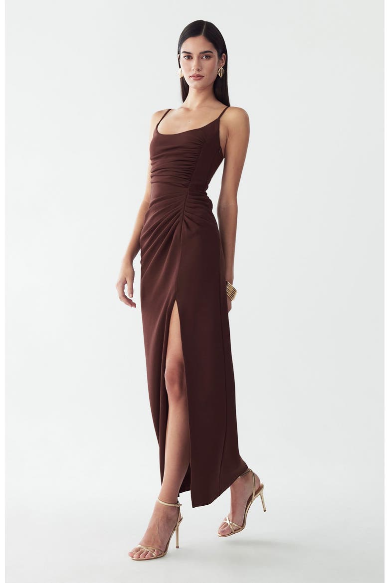 Lani Maxi Dress, Alternate, color, Chocolate