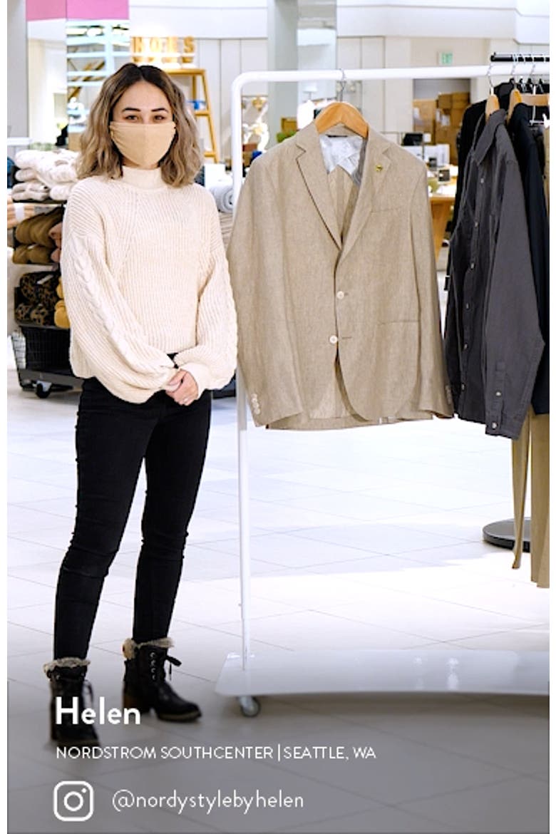 Tom Trim Fit Solid Linen Blazer video