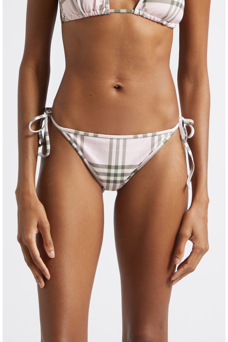 Sadie Check String Bikini Bottoms, Main, color, MALLOW PINK IP CHECK