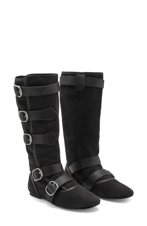 Suede Buckle Boot (Women)