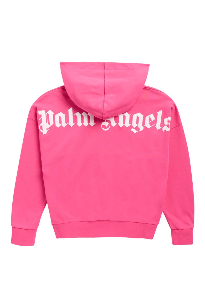 Kids' Faded Overlogo Hoodie, Alternate, color, FUCHSIA WHITE