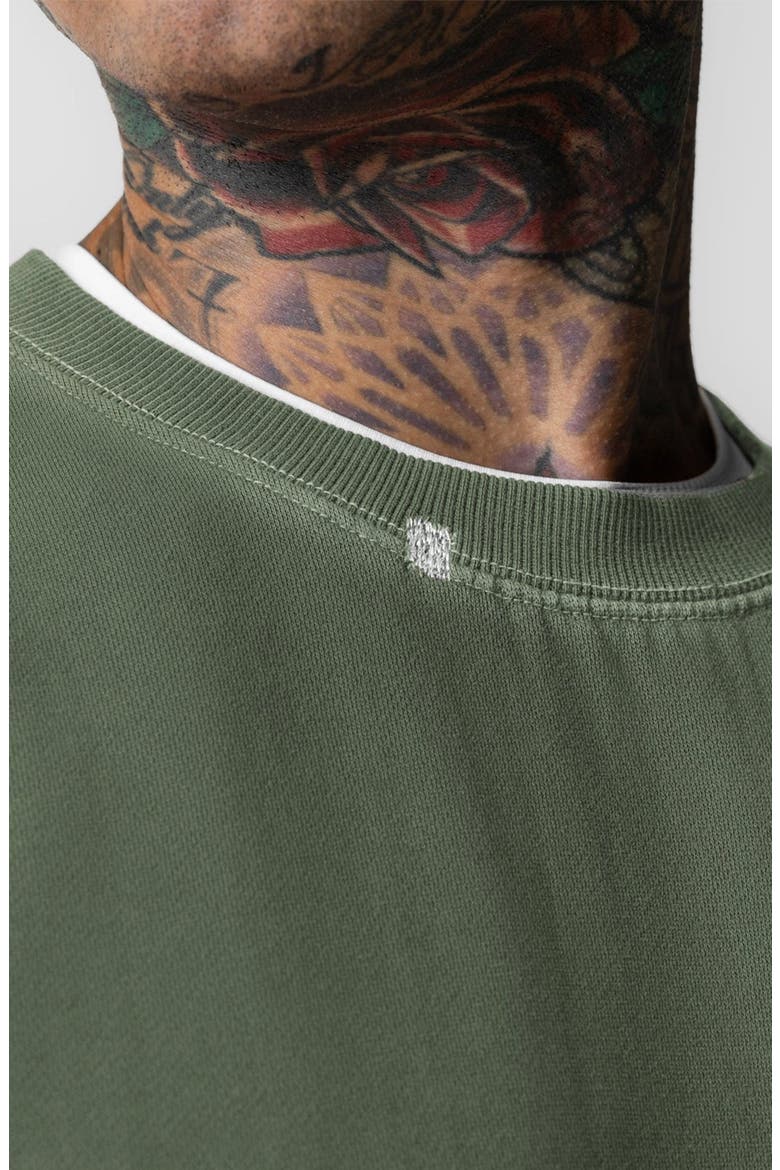 Tech Essential Distressed Crewneck, Alternate, color, Faded Olive