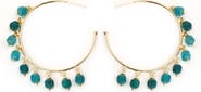 Panacea Beaded Charm Hoop Earrings