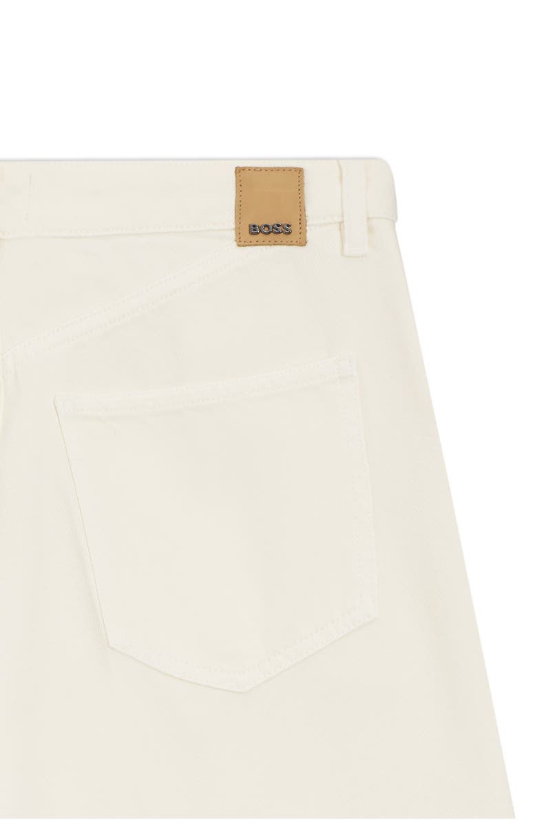 BOSS Essential High Waist Wide Leg Jeans, Alternate, color, Soft Cream